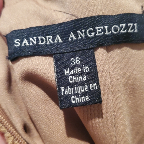 🔥$5 SALE! Sandra Angelozzi lined appliqué midi skirt36 - Picture 4 of 10